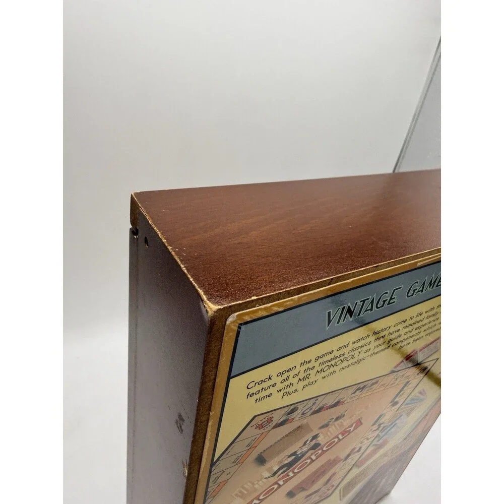 MONOPOLY Vintage Game Collection Wooden Bookshelf Board Hasbro 42749 : COMPLETE